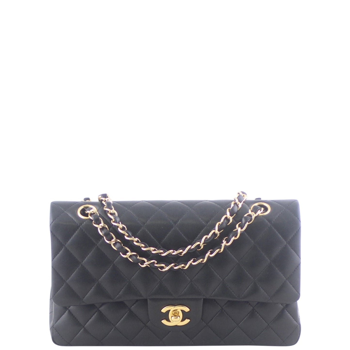 Chanel Classic Double 12 Series Hardware Handbag Gold Medium