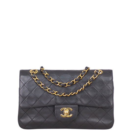 Chanel Classic Double Lambskin Handbag Black Small
