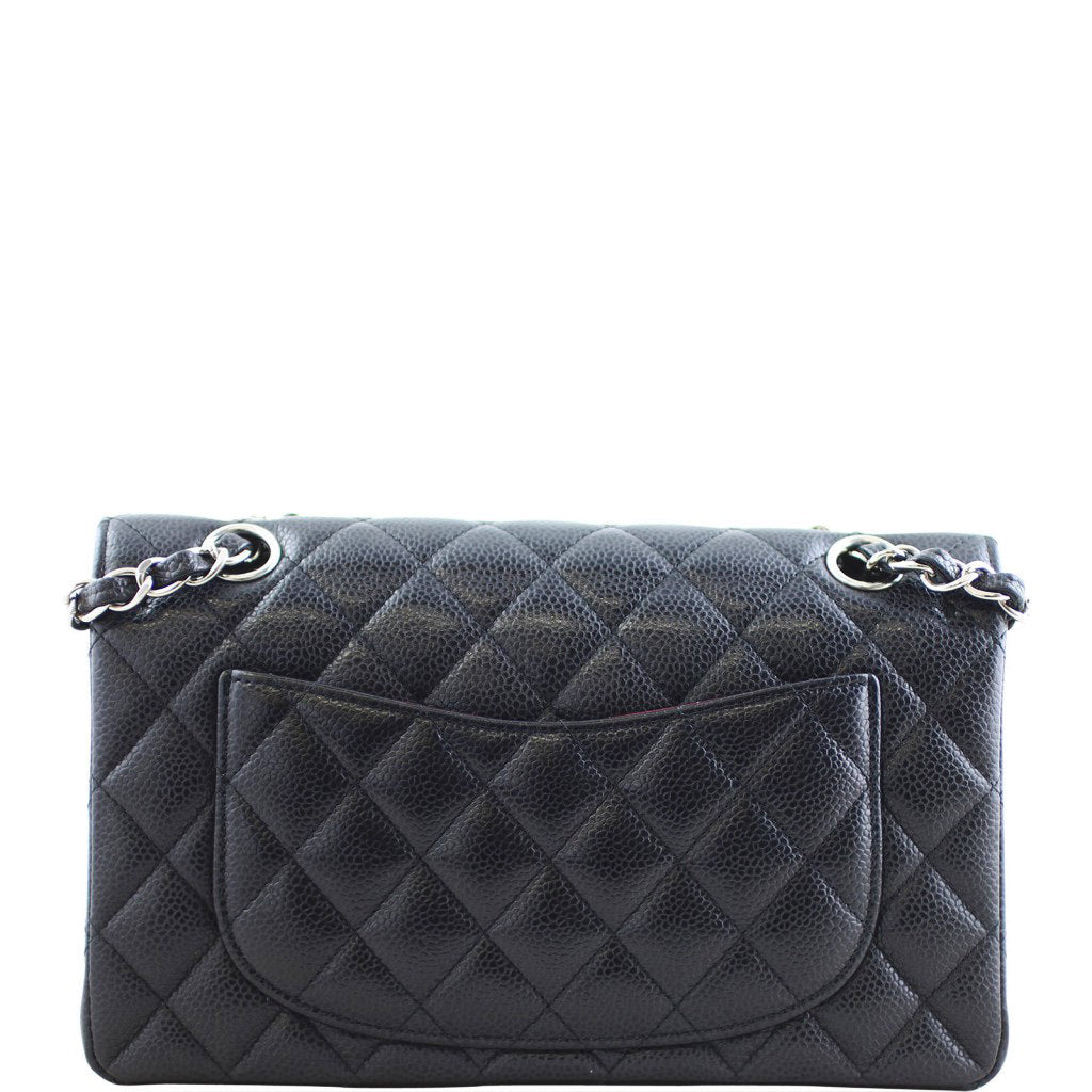 Chanel Classic Double 16 Series Handbag Silver Small