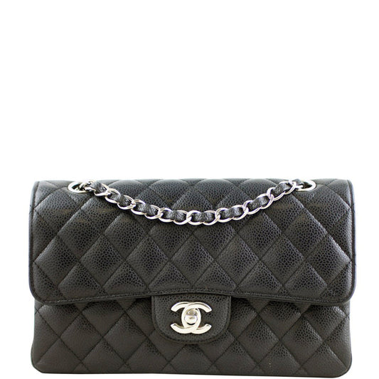 Chanel Classic Double 16 Series Handbag Silver Small