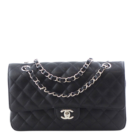 Chanel Classic Double 27 Series Handbag Black Medium