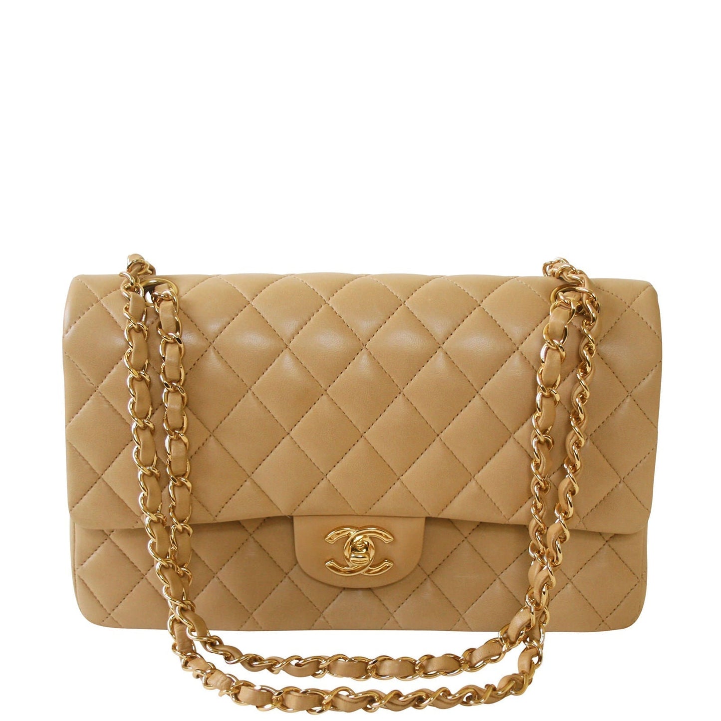 Chanel Classic Double Bag Brown Medium Handbag