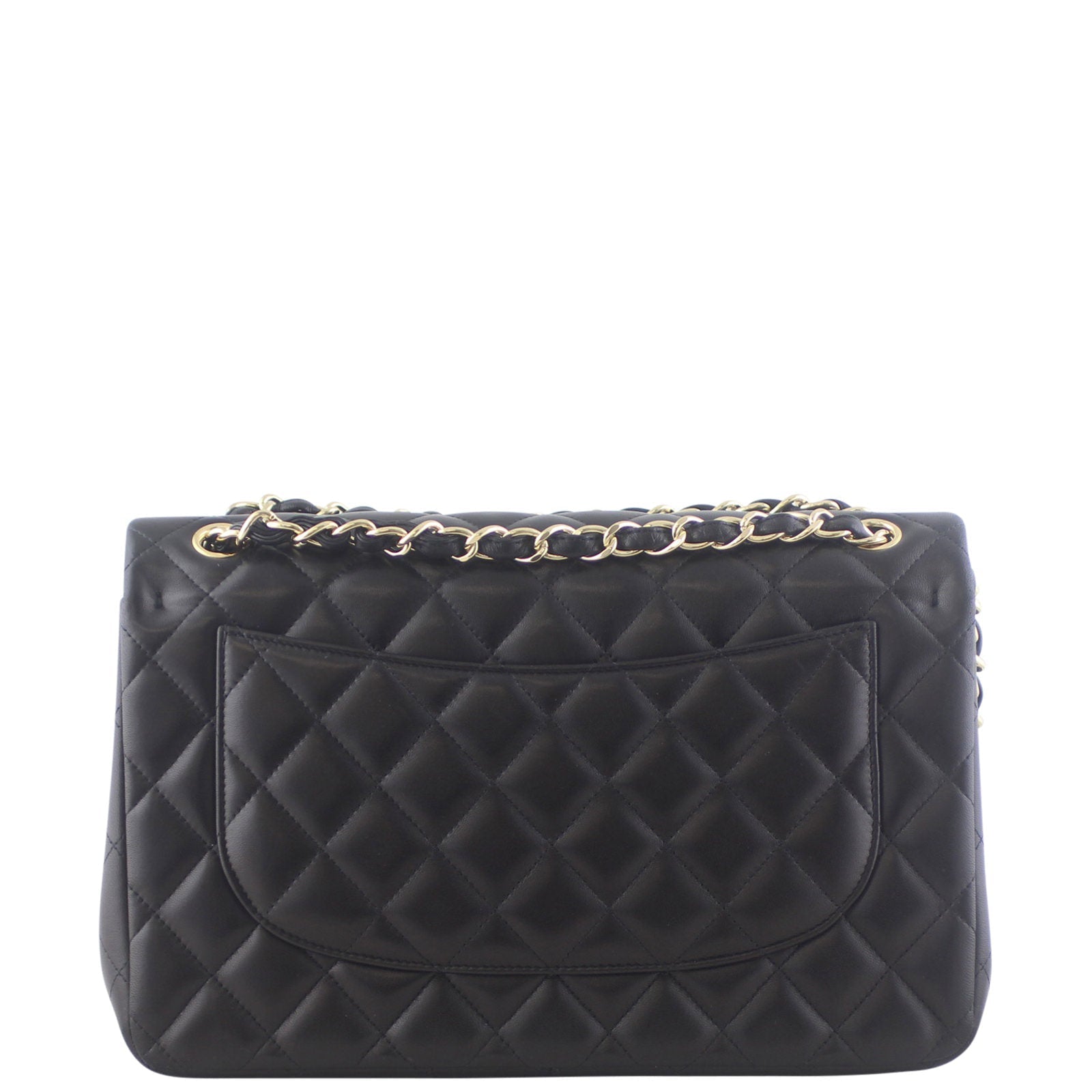 Chanel Classic Double Jumbo GHW 16 Series Handbag Black Flap