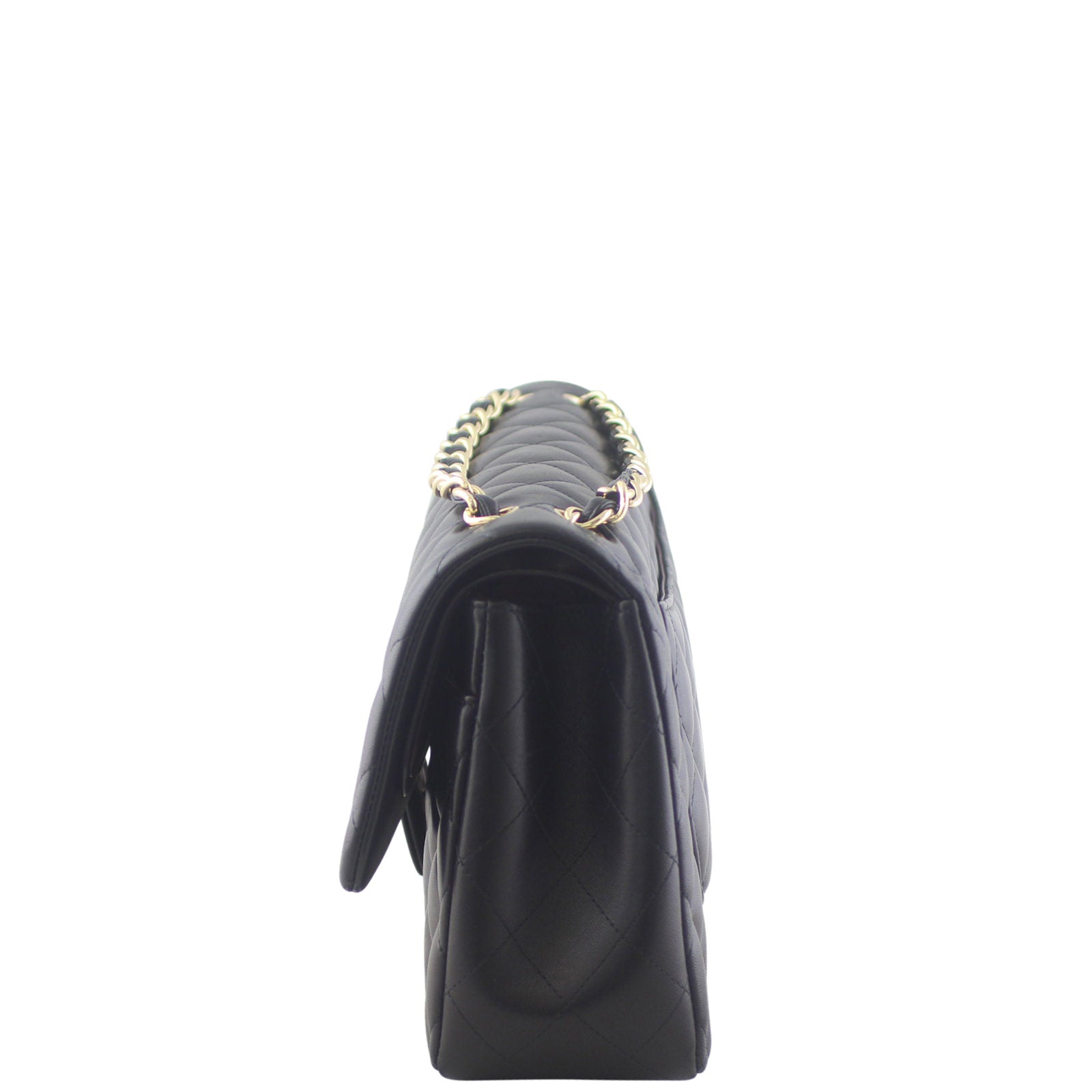Chanel Classic Double Jumbo GHW 16 Series Handbag Black Flap