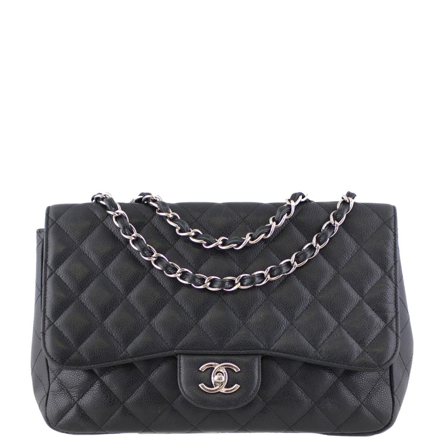 Chanel Classic Single Jumbo Caviar 13 Series Handbag Flap