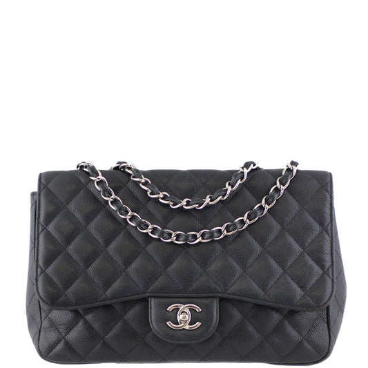 Chanel Classic Single Jumbo Caviar 13 Series Handbag Flap