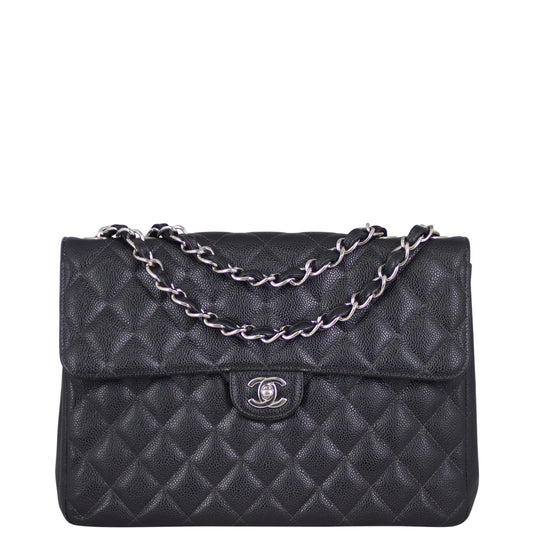 Chanel Classic Single Jumbo 9 series Handbag Black Flap