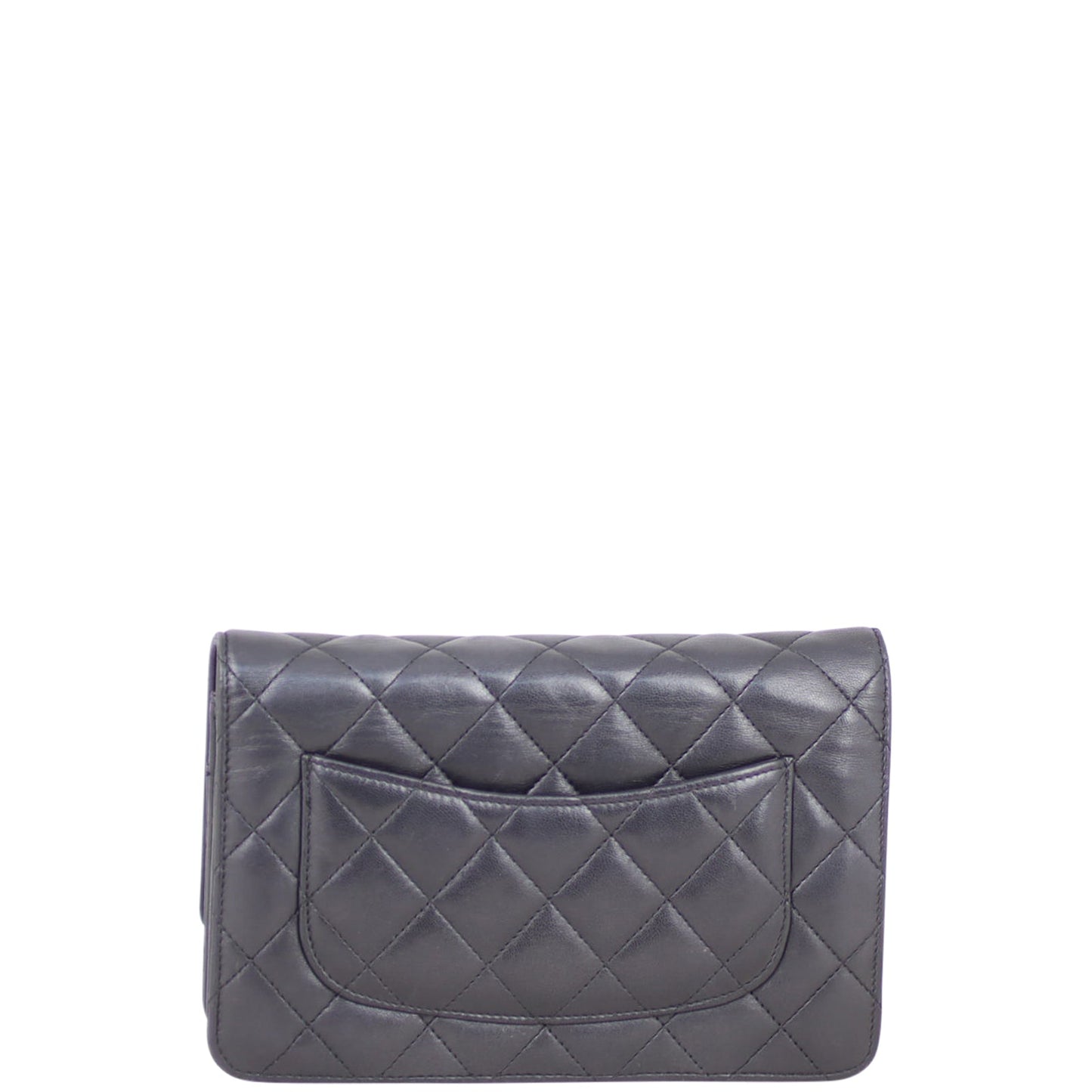 Chanel Classic Wallet on Lambskin Handbag Leather Black
