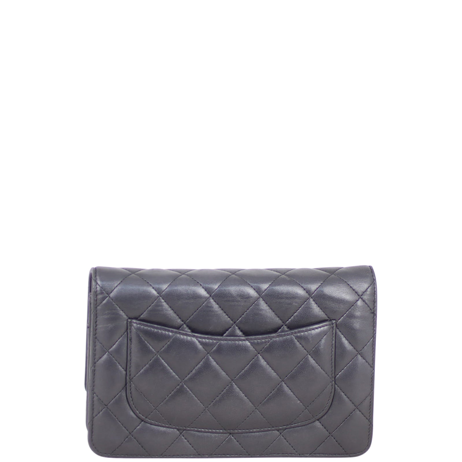 Chanel Classic Wallet on Lambskin Handbag Leather Black