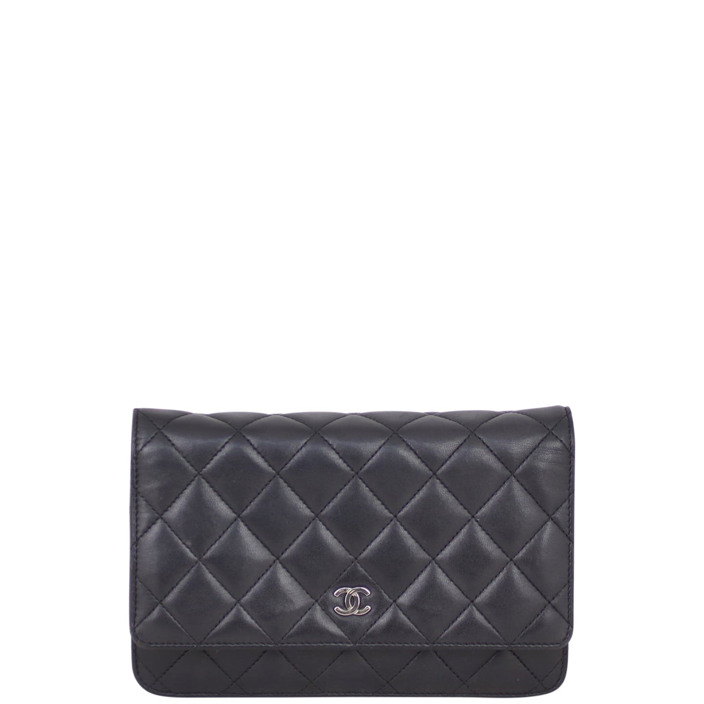Chanel Classic Wallet on Lambskin Handbag Leather Black