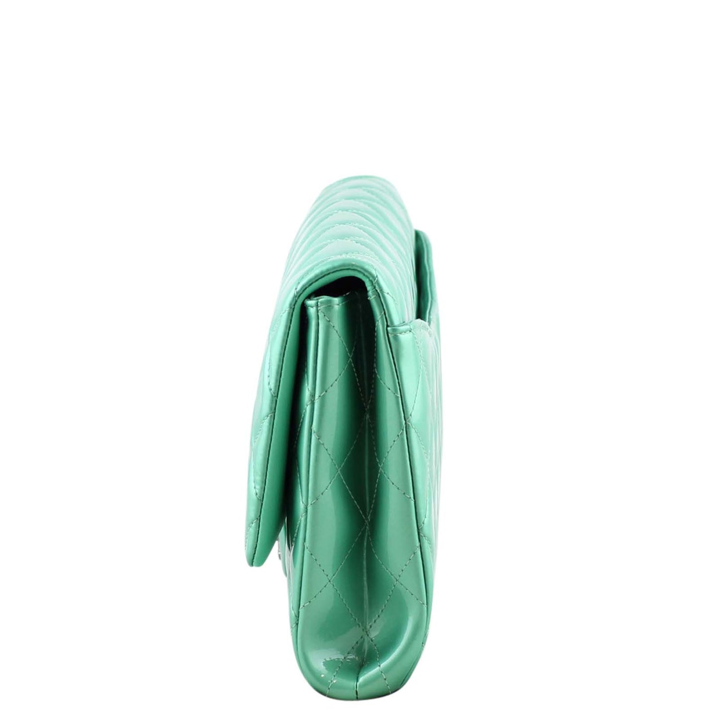 Chanel Classic Clutch Green Flap Clutch Bag