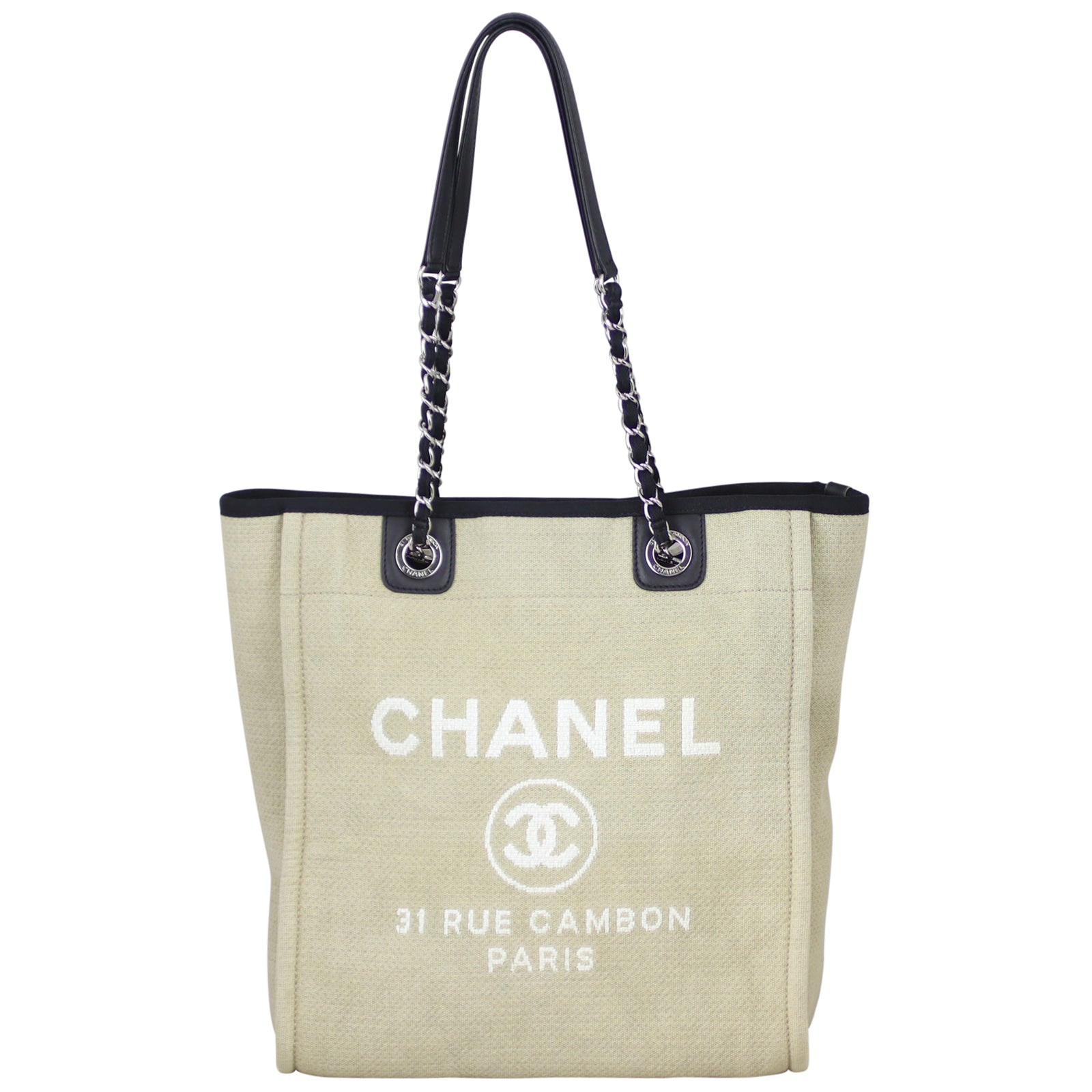Chanel Deauville Handbag Small Tote Bag Small 3411