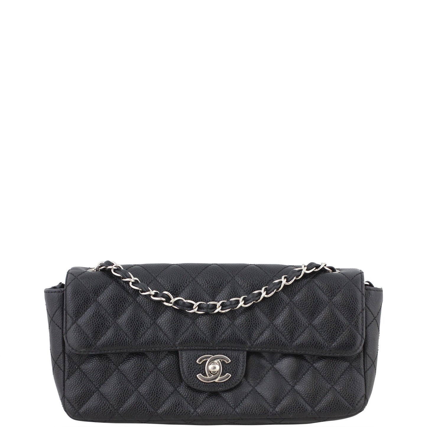 Chanel East West Bag Caviar Flap Handbag