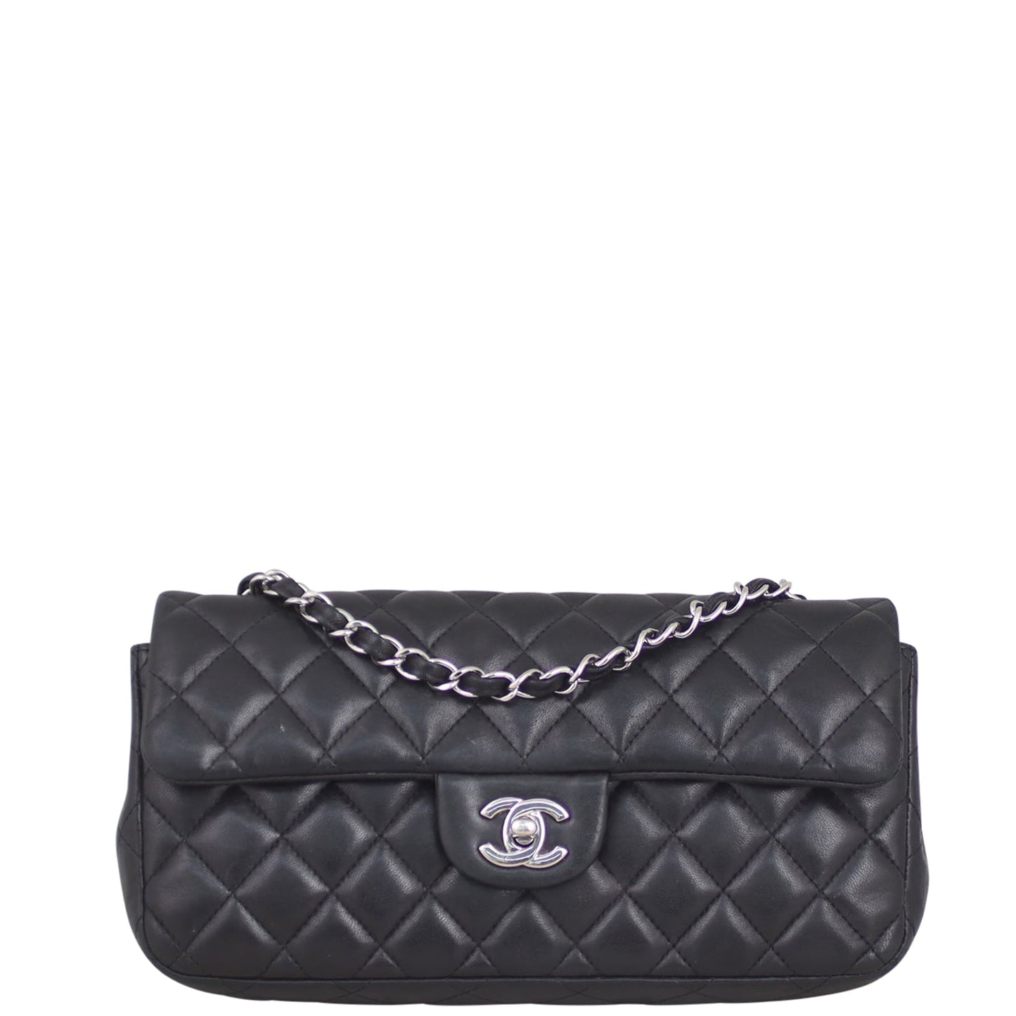 Chanel East West Bag Black Flap Handbag