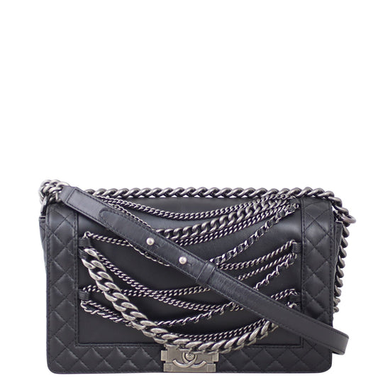 Chanel Boy Reverso Enchained New Handbag Medium