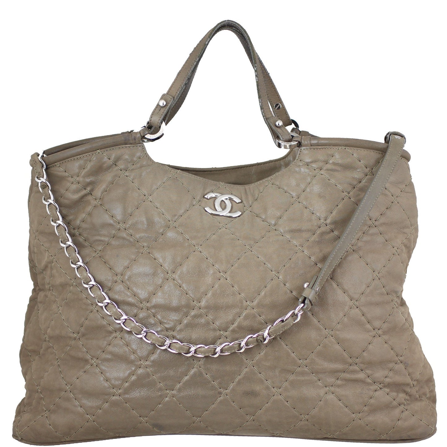 Chanel Iridescent Sea Hit Tote Brown Large Tote Bag