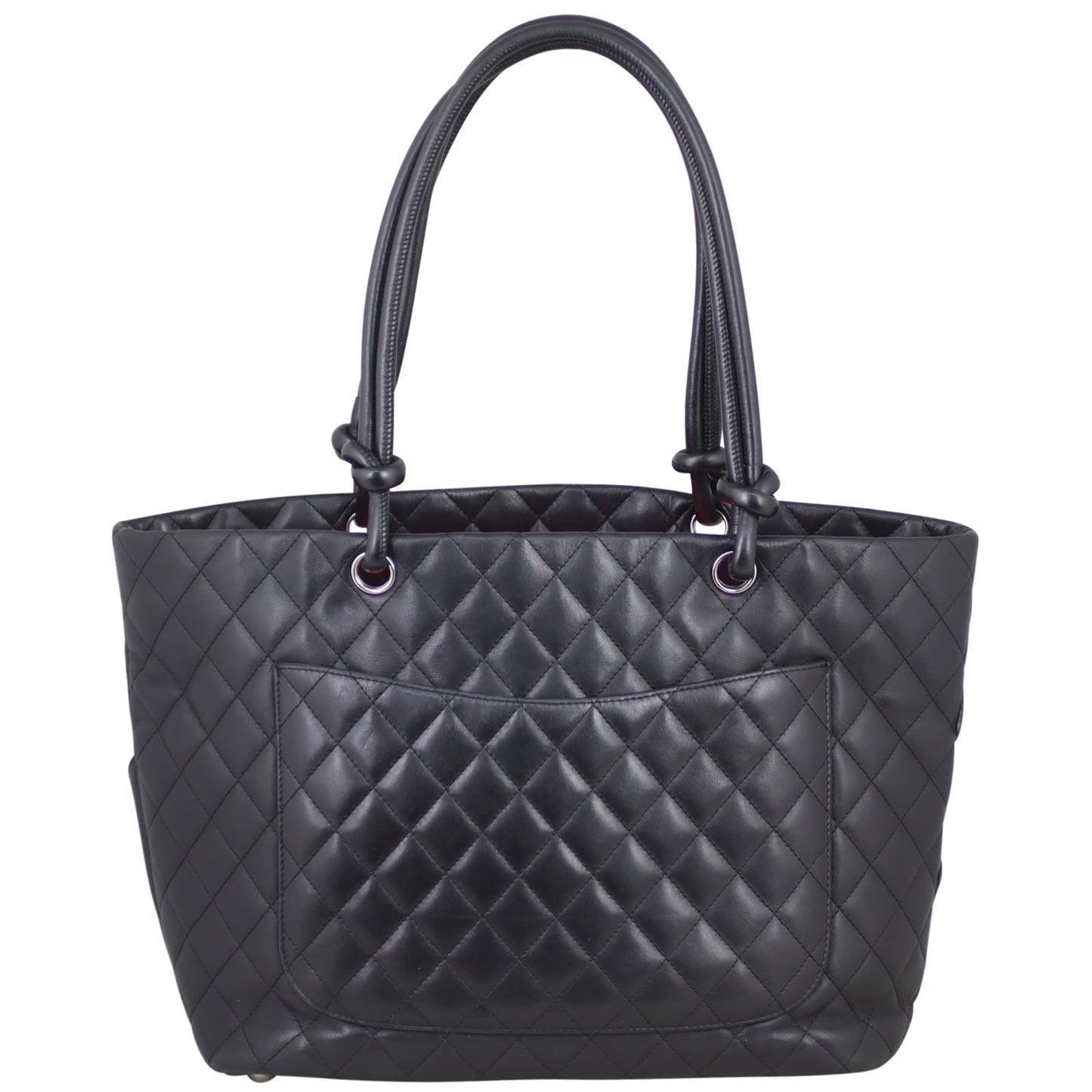 Chanel Ligne Cambon Tote Hardware Silver Large Tote Bag