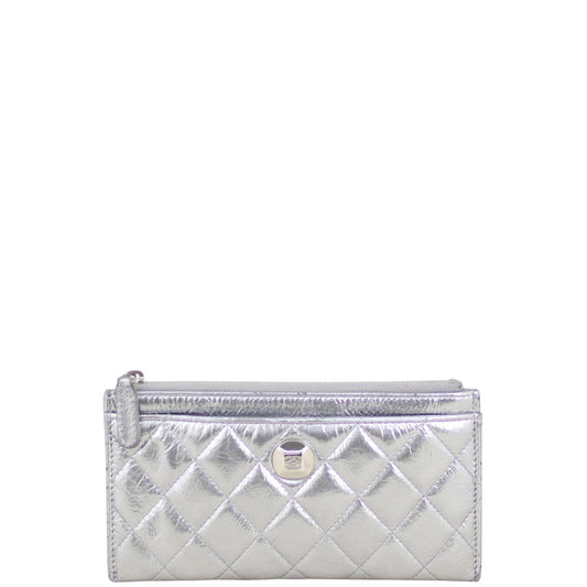 Chanel Metallic Zip Pouch Handbag Small