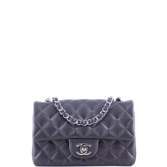 Chanel Classic Rectangular Bag Deep Purple Mini Mini Bag