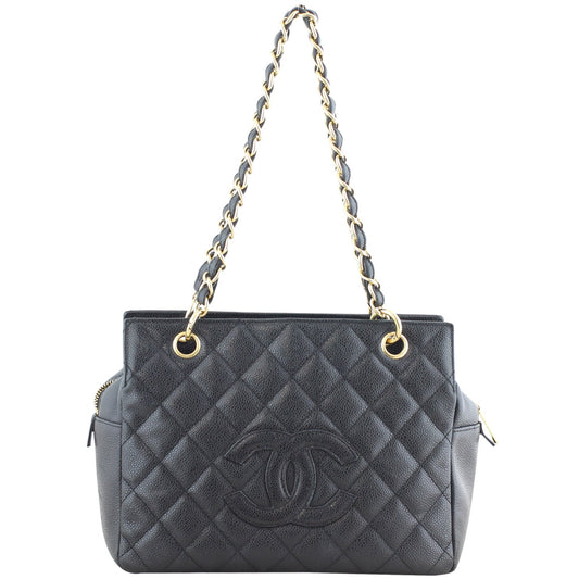 Chanel Petite Timeless Shopping Tote Hardware Gold Tote Bag