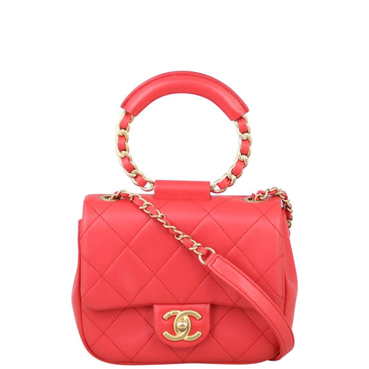Chanel Circular Handle Bag Small Flap Handbag
