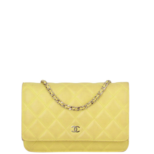 Chanel Classic Wallet on Pineapple Yellow Handbag Chain