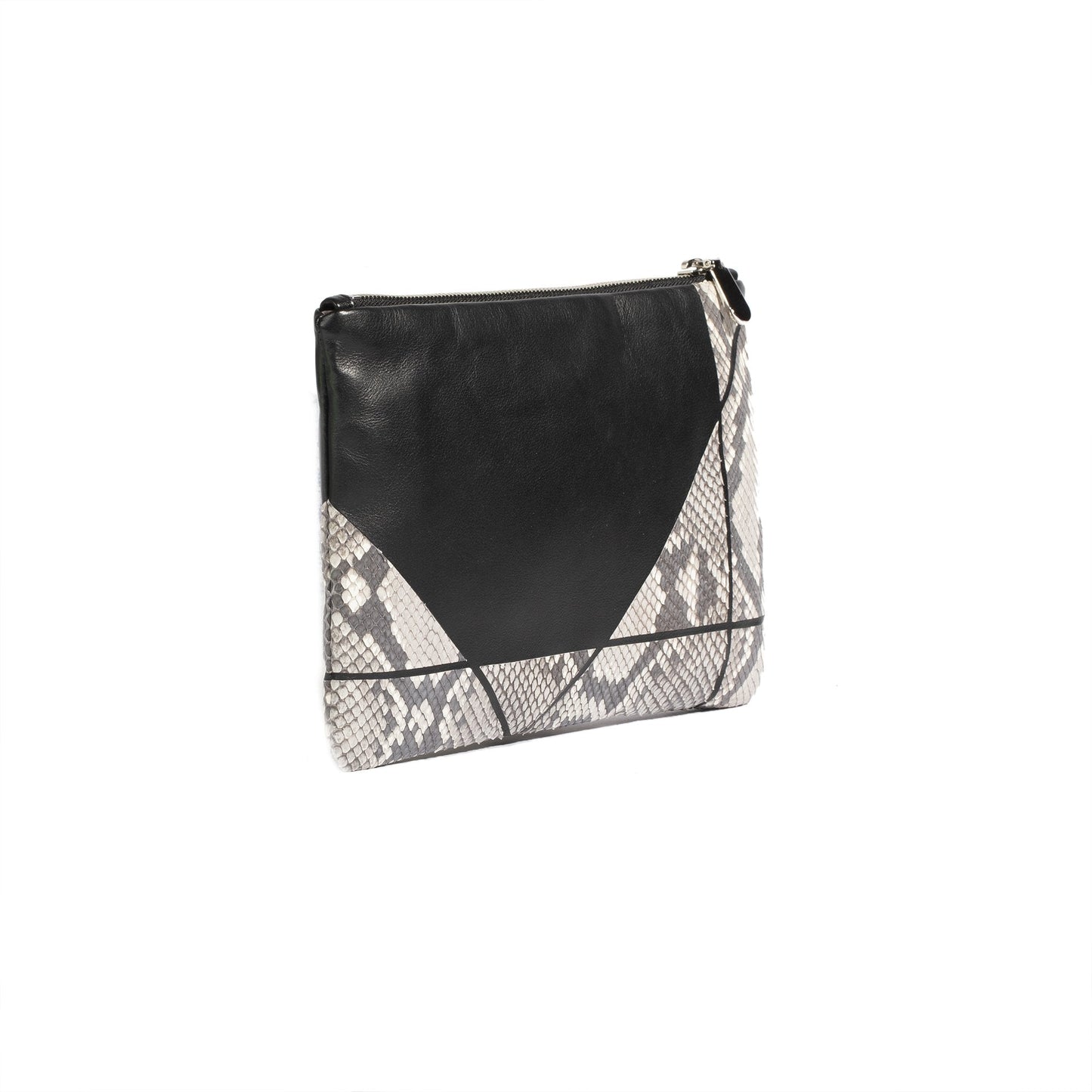 Dior Christian Python & Calfskin Zip Pouch Handbag Travel Bag