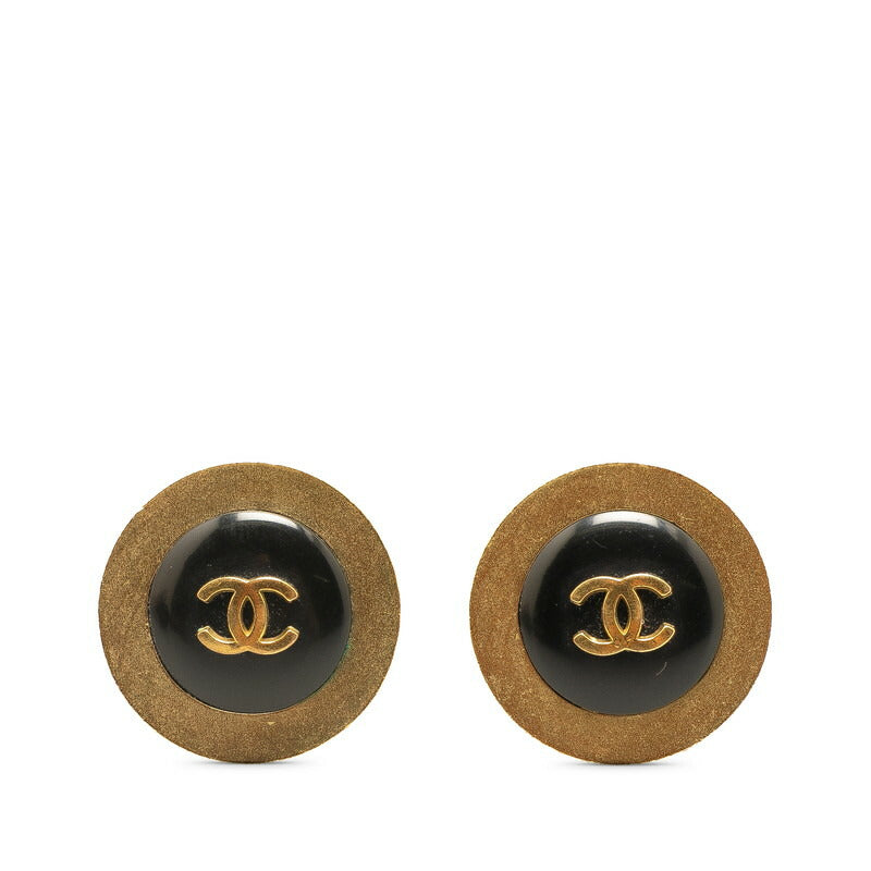 Gold Plated Coco Mark Earrings Jewelry Metal