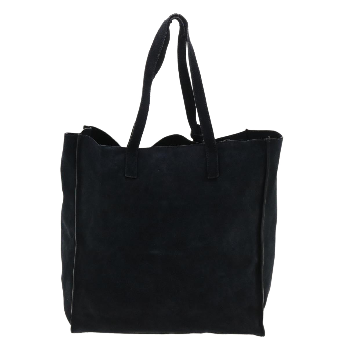 Prada Tote Bag 2Way Suede Navy