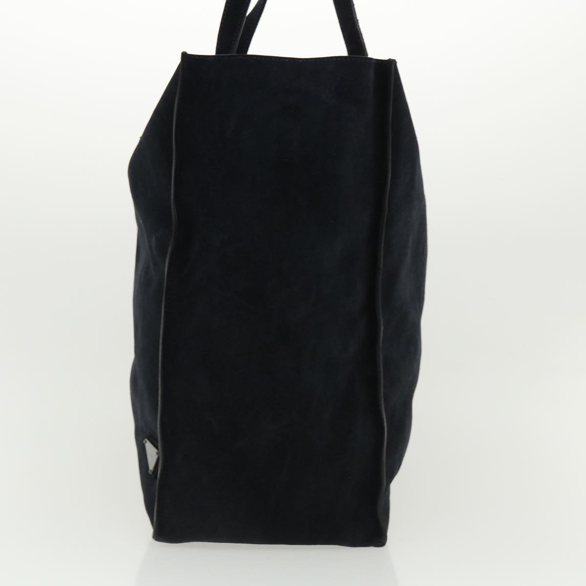 Prada Tote Bag 2Way Suede Navy