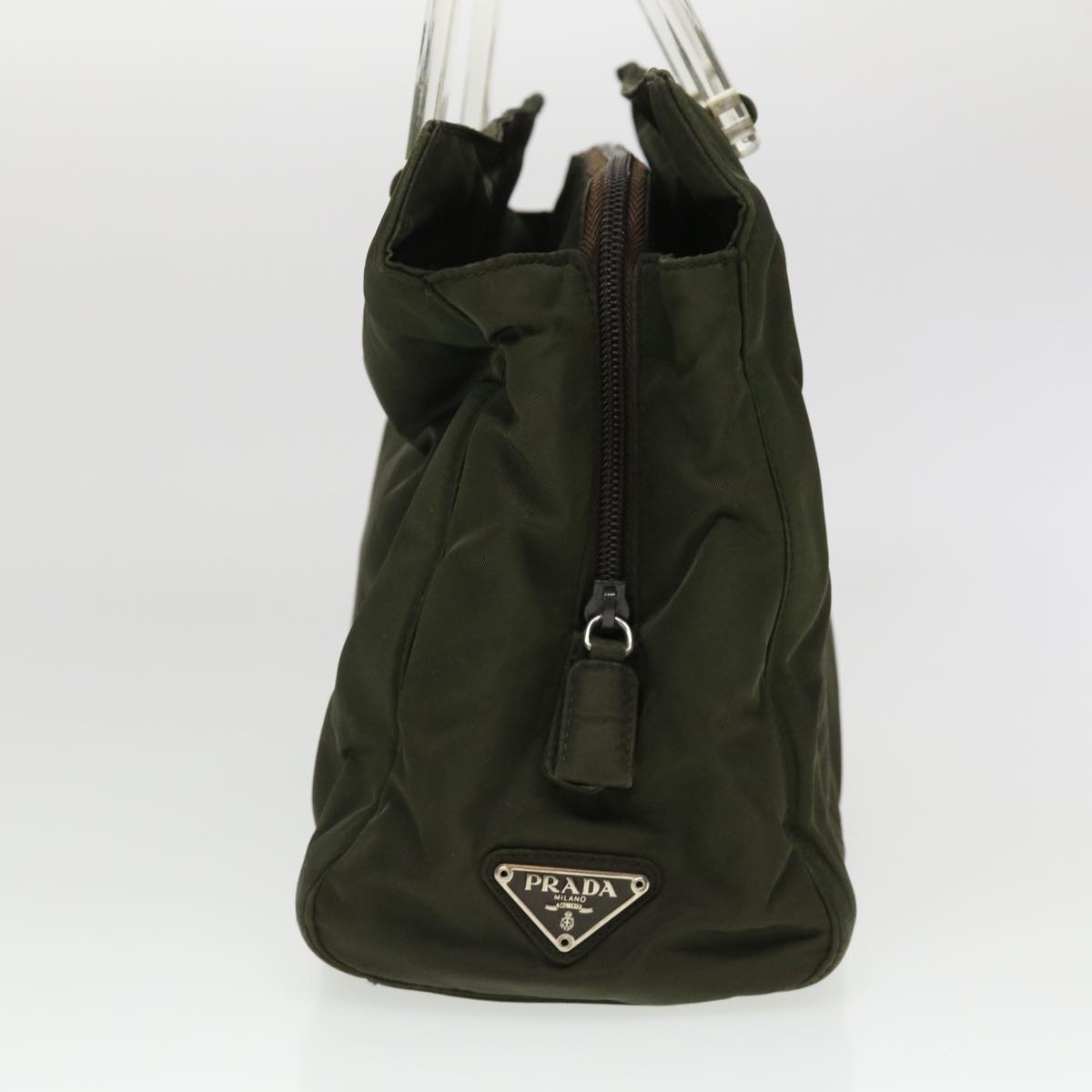 Prada Hand Bag Khaki Nylon Travel Bag Nylon Khaki Cl475