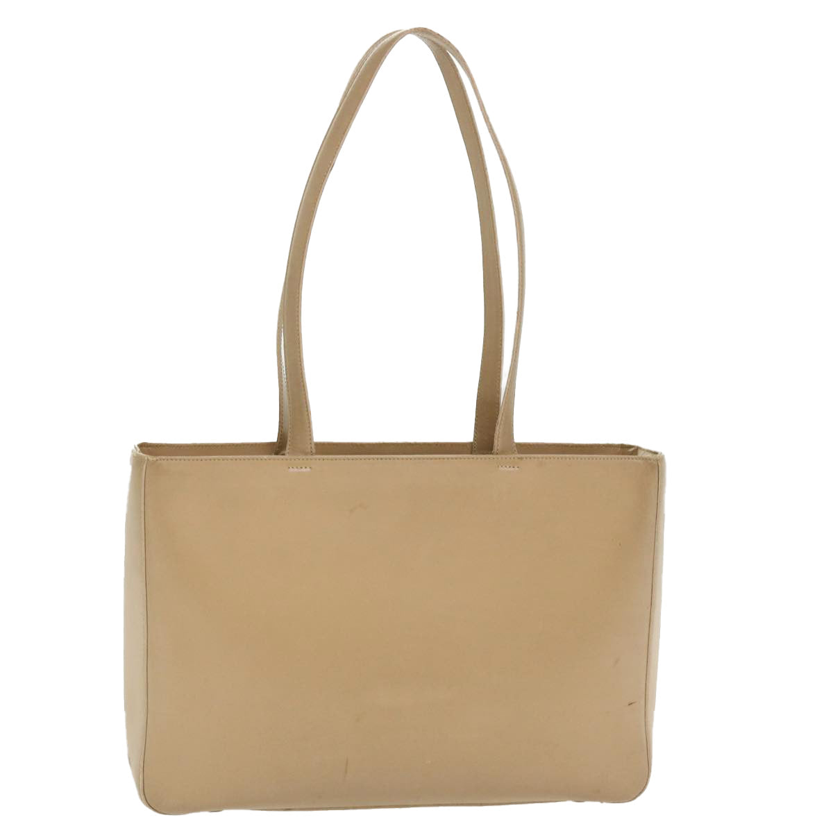Prada Shoulder Bag Leather Beige Leather Beige Cl476