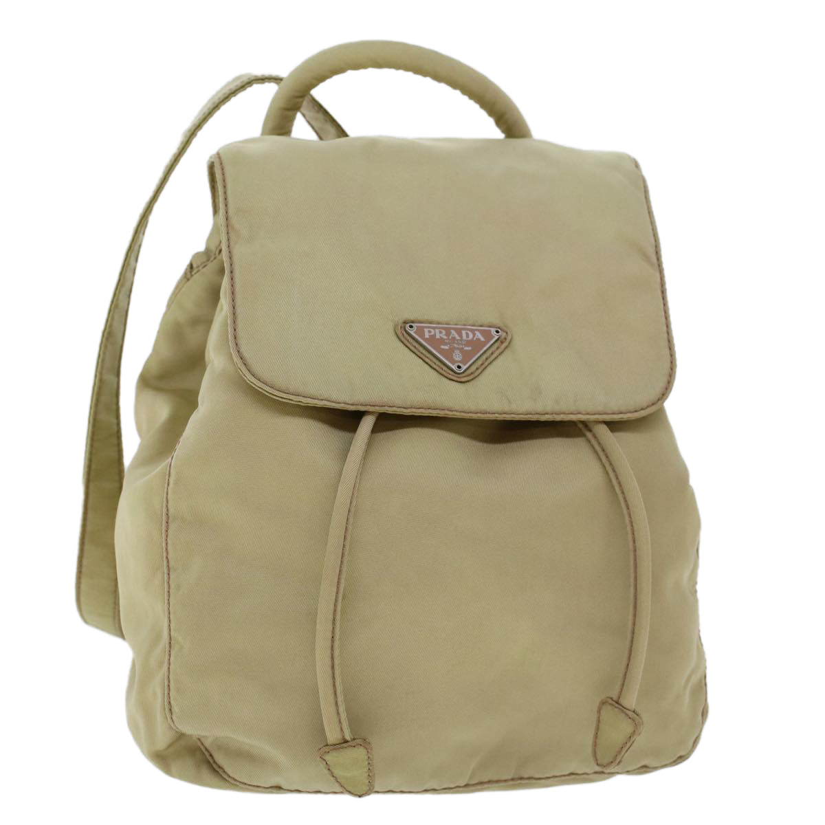 Prada Backpack Nylon Beige Nylon Beige Cl587