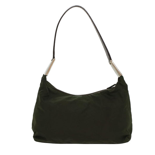 Prada Shoulder Bag Auth Nylon Green