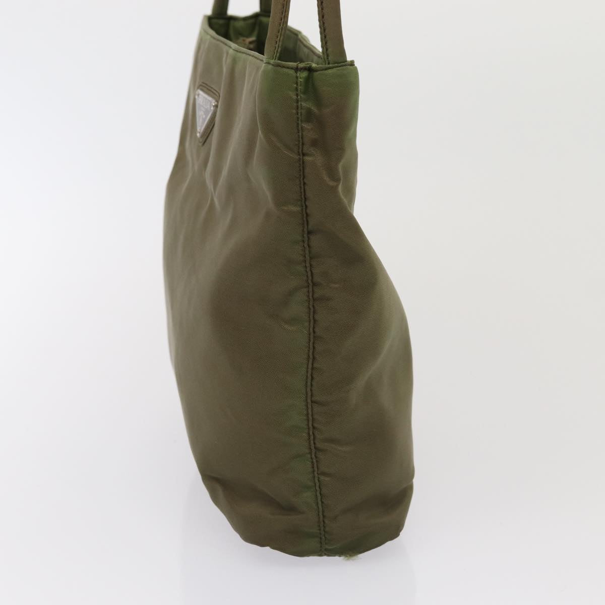 Prada Hand Bag Khaki Auth Nylon Travel Bag Khaki Auth Cl841