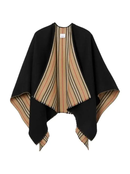 Burberry Icon Stripe Wool Cape Handbag Travel Bag