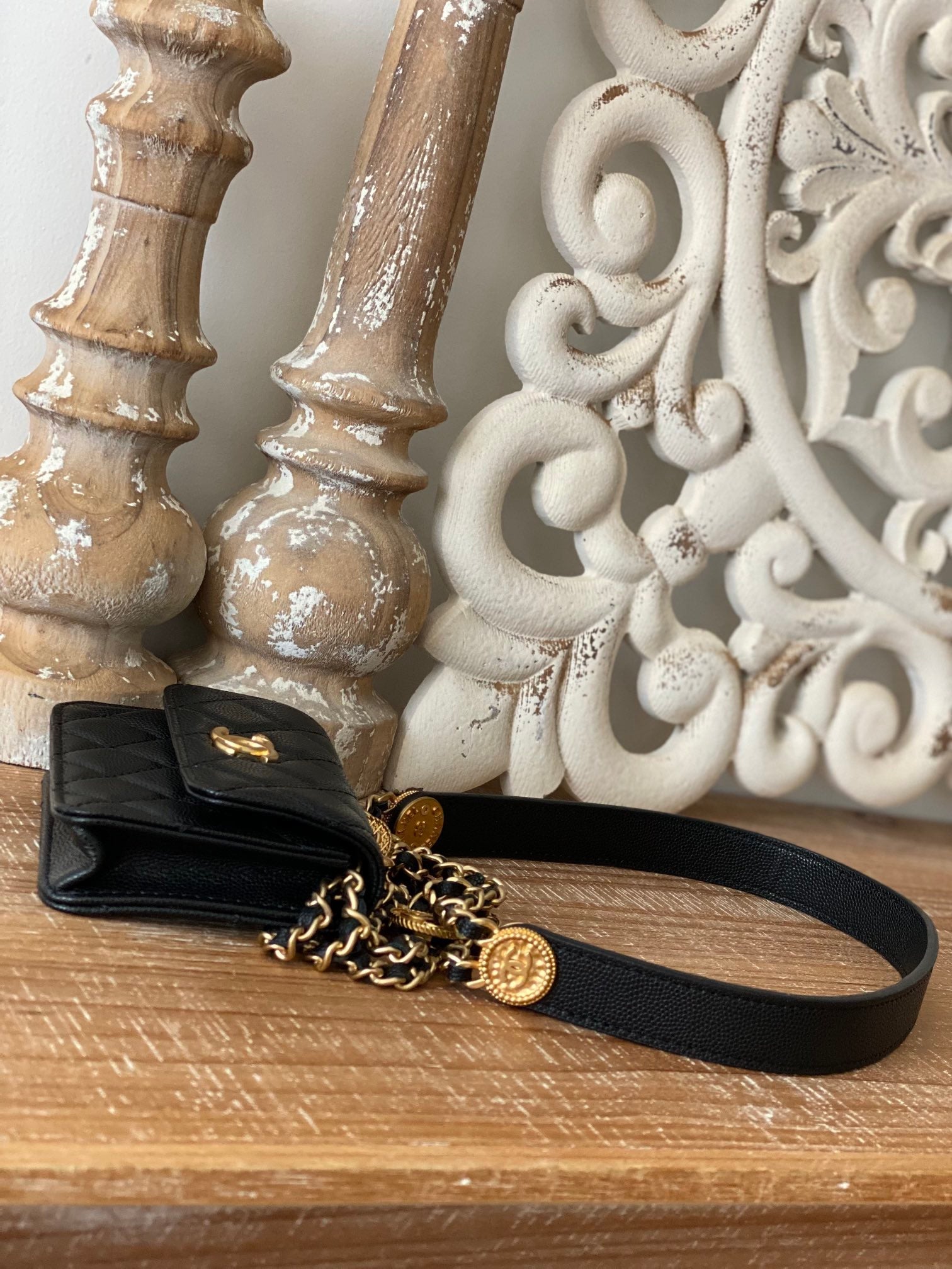 CHL , ’s 4.8in 12.3cm Black Chain Clutch Bag