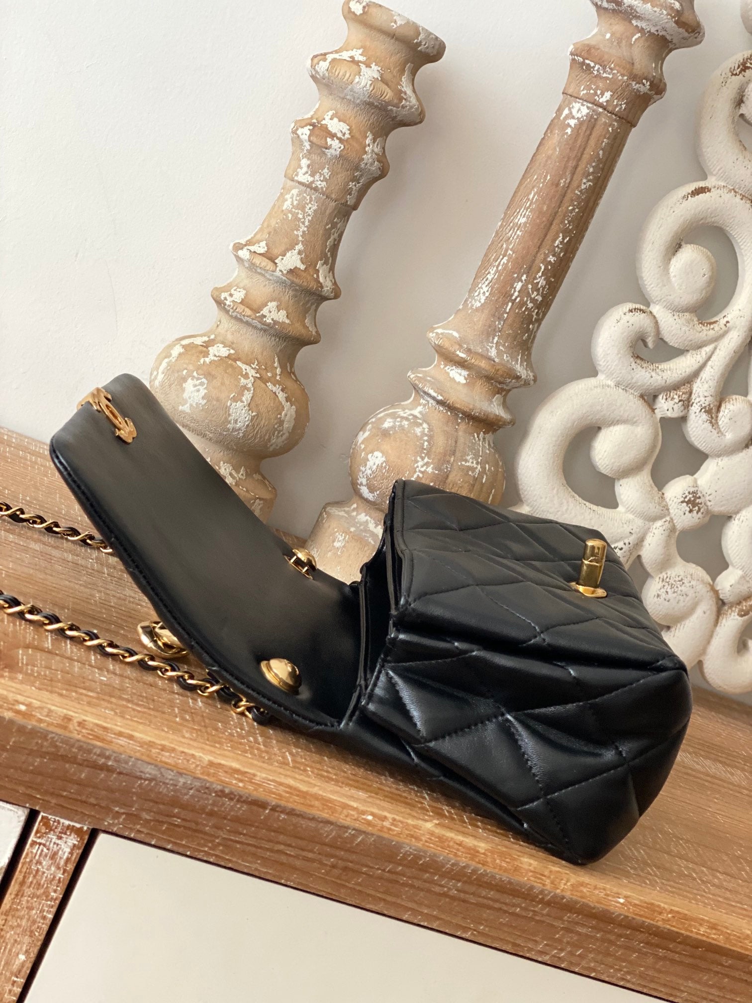 CHL Classic Top Qualityamond Top Black Flap Travel Bag
