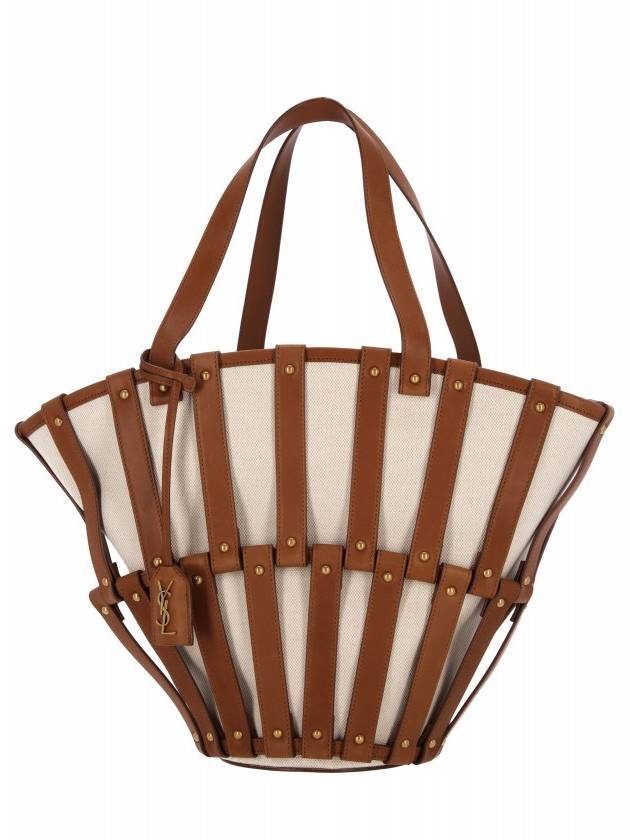 YSL Saint Laurent Luxury Trending Beatrix Pannier Tote Bag Greg Brick Canvas
