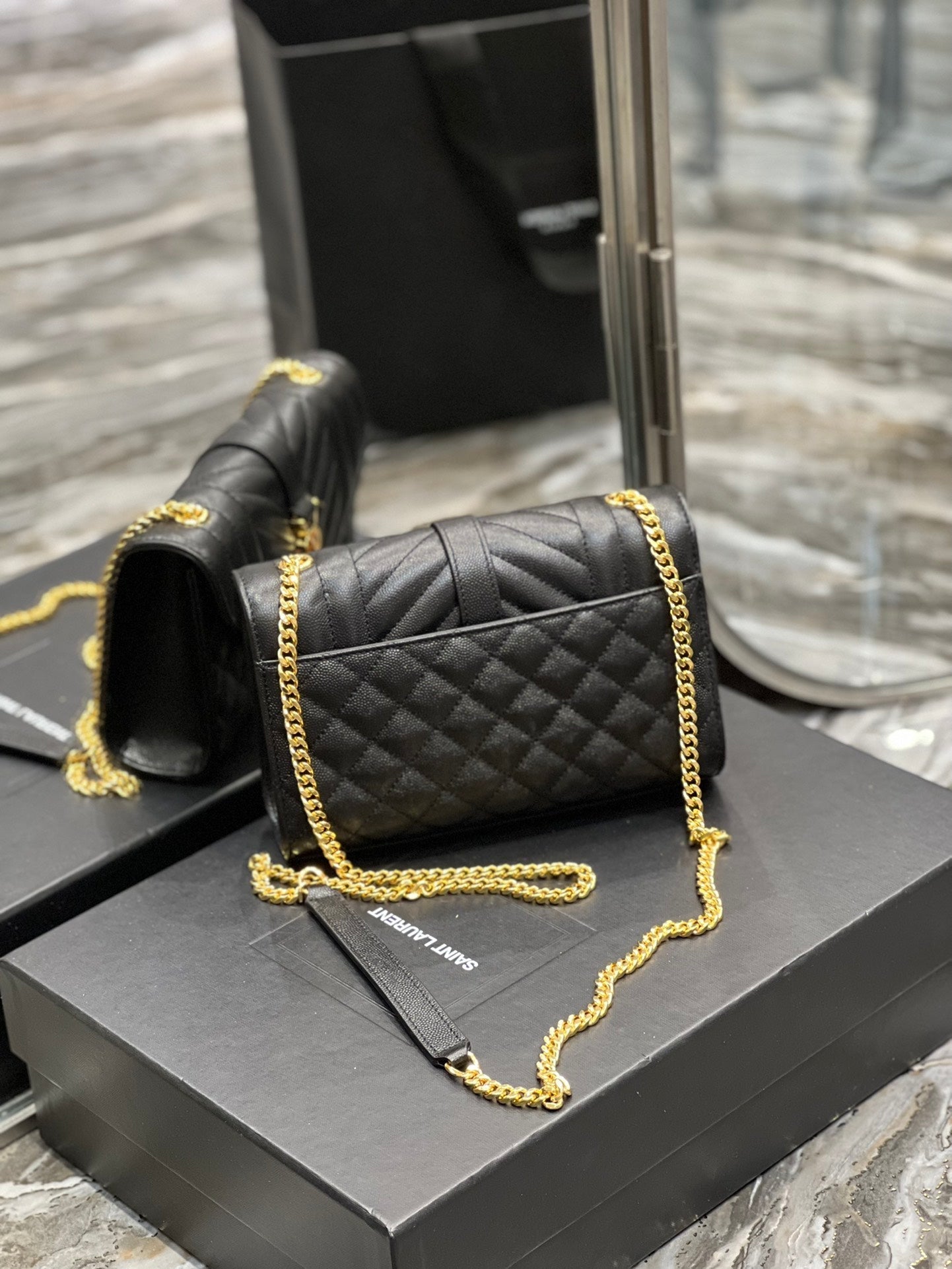 YSL Saint Laurent Ysl Saint Laurent Small Bag Black In Mix Travel Bag