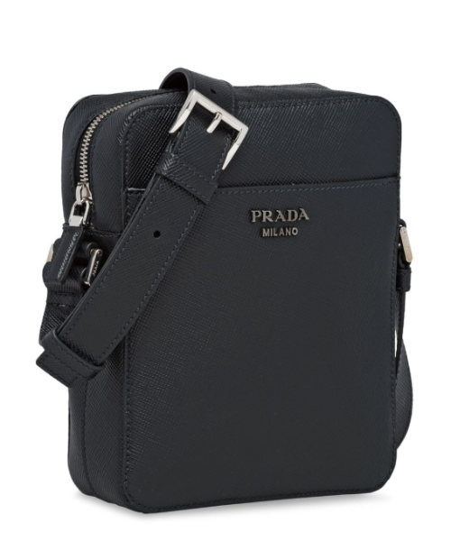 Prada Shoulder Bag Leather Saffiano Black