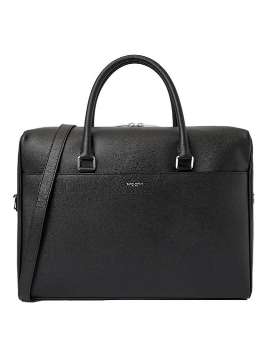 YSL Saint Laurent Saint Laurent Trending Brief Case Travel Bag Leather Black