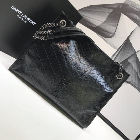 YSL Saint Laurent Niki Shopping 12in 32cm Black Medium Tote Bag