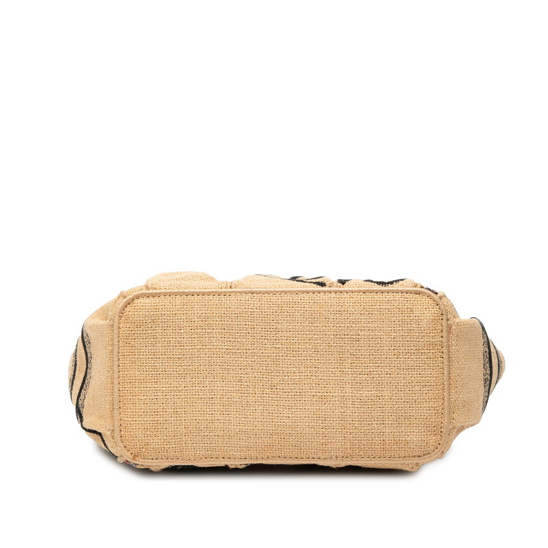 Dior Catherine Jute Tote Bag Canvas Small