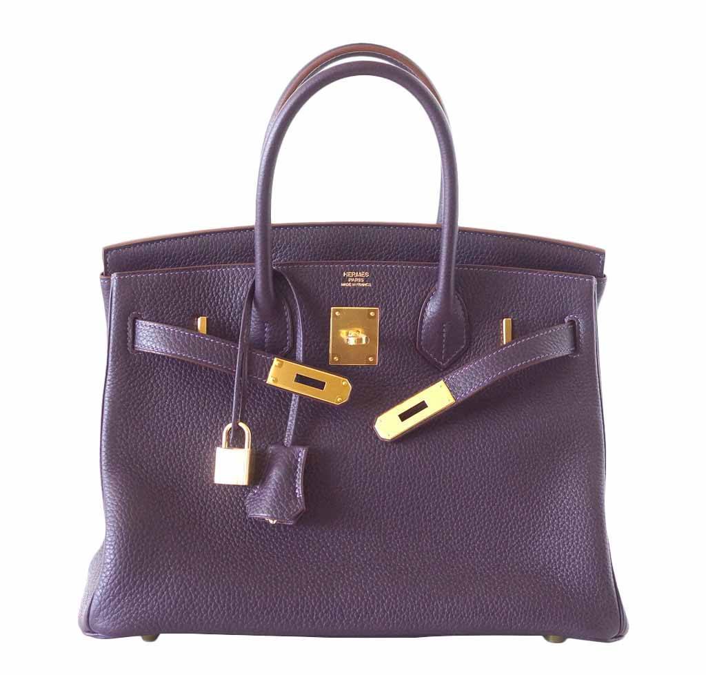 Hermes Birkin Raisin Togo Bag Travel Bag