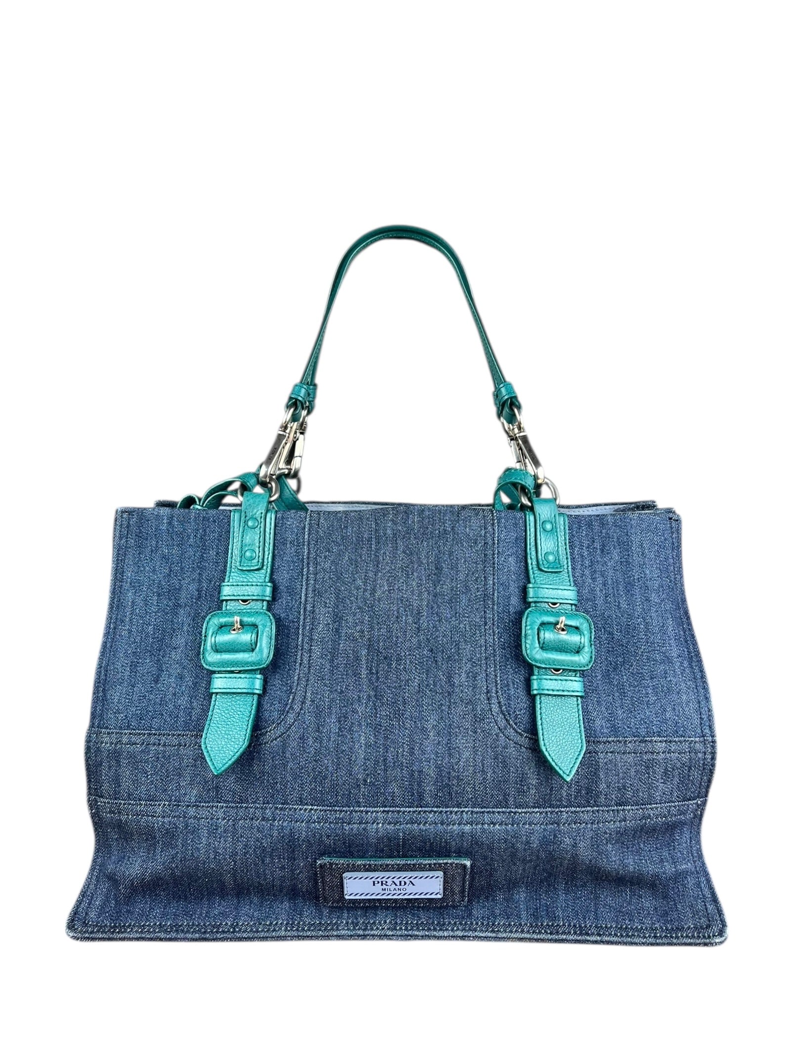Prada Handbag Etiquette 2Way Tote Bag Denim