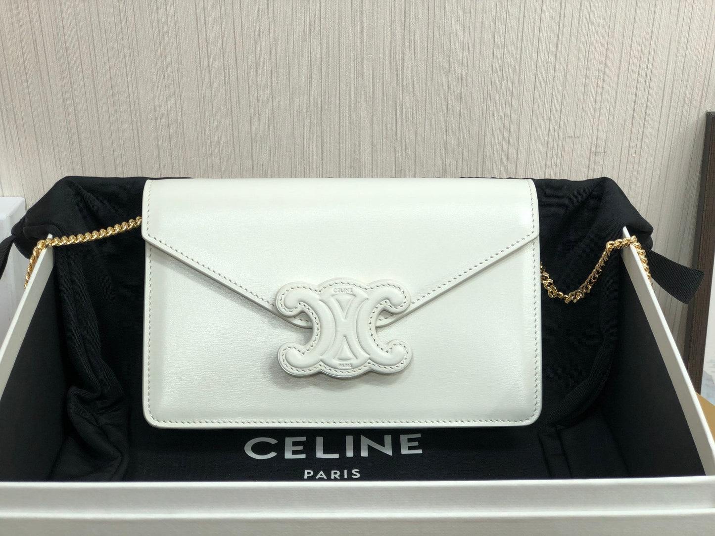 Top Quality Wallet On Triomphe For Women White Chain Crossbody Bag