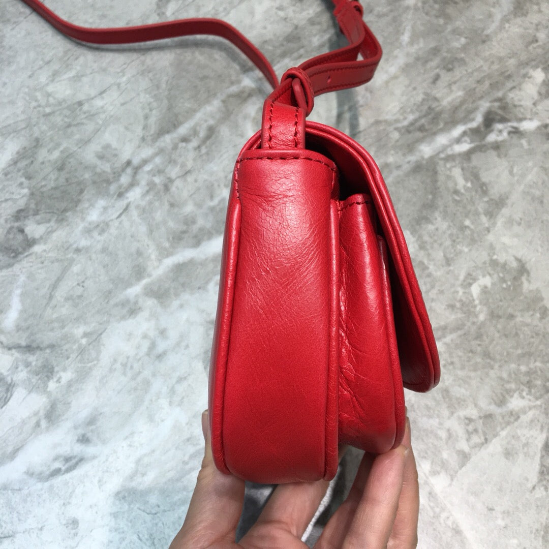 Balen Leader Soft Round Cross Bag In Red Travel Bag