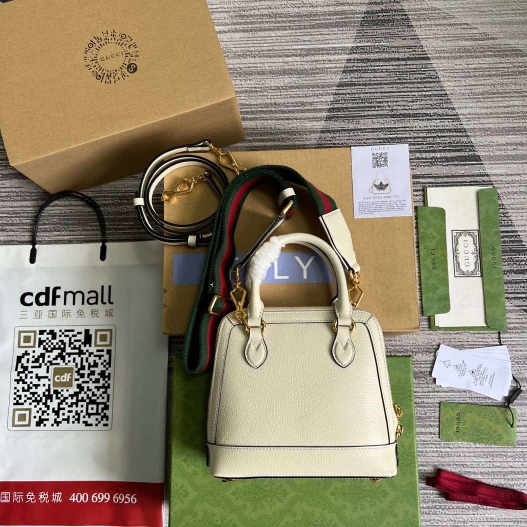 gg x Adidas Horsebit , White Mini Bag