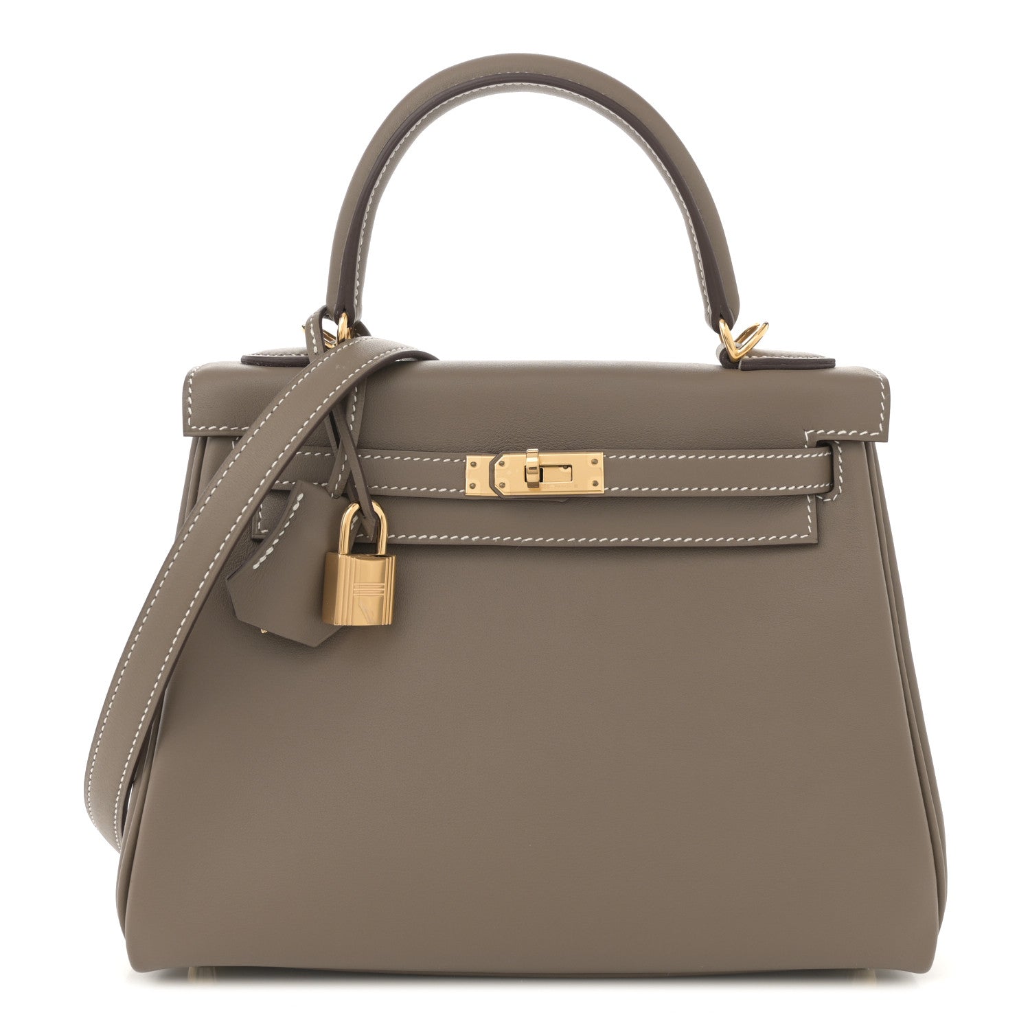Hermes Swift Kelly Retourne Etoupe Handbag Travel Bag
